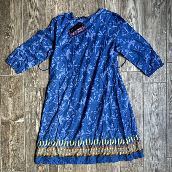 Melange Embroidered Boho Midi Dress Womens Size L NEW‎ Colorful Midi Hippie - Picture 8 of 8